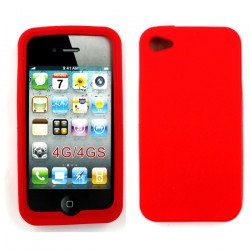 iPhone 4 4S Silicone Soft Case (Red)